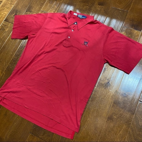 Polo Ralph Lauren Vintage Red Cross Logo Size L - Picture 1 of 6